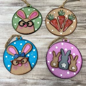 Hand Crafted Easter Bunny Ornaments